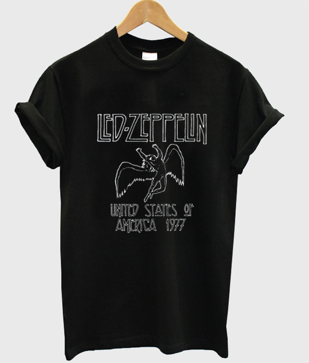 led zeppelin united states america 1977 t shirt