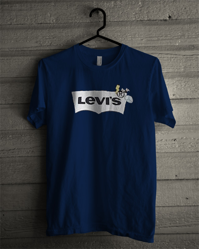 levi's navy blue shirt