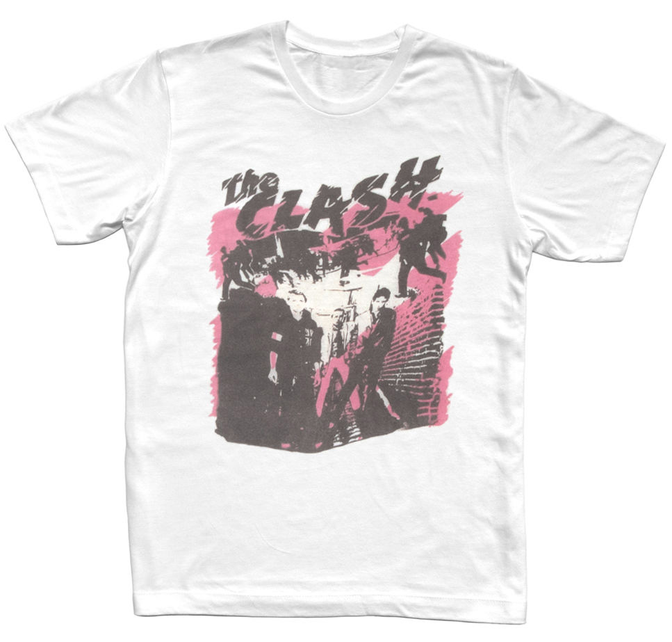 Hurtigt berolige tendens The Clash Retro Punk Rock T Shirt