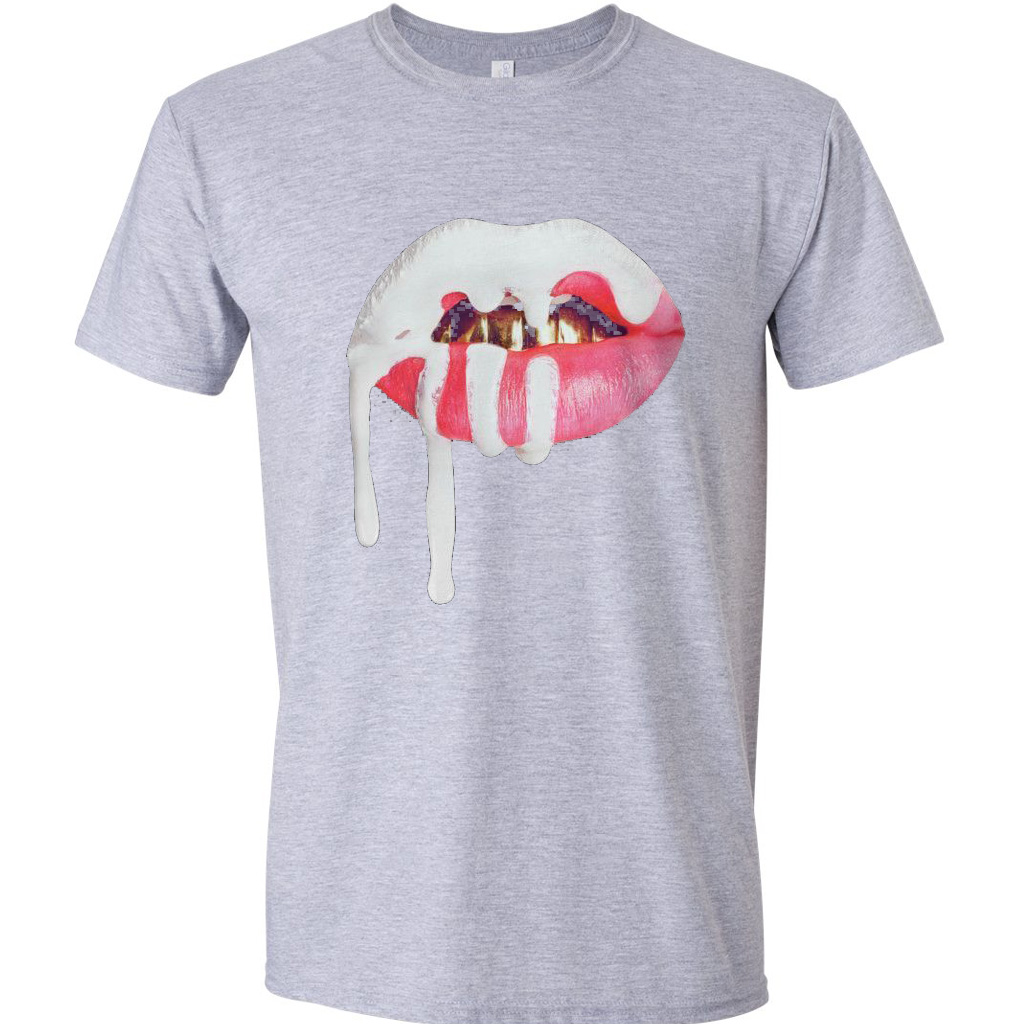 lip stick shirt