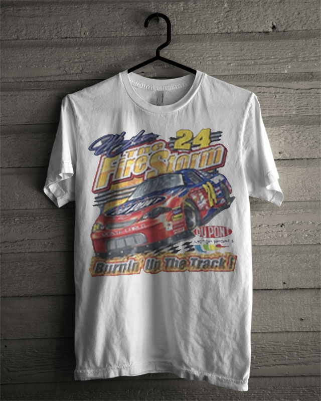 Vtg Jeff Gordon Fire Storm 24 Nascar T Shirt - Superteeshops