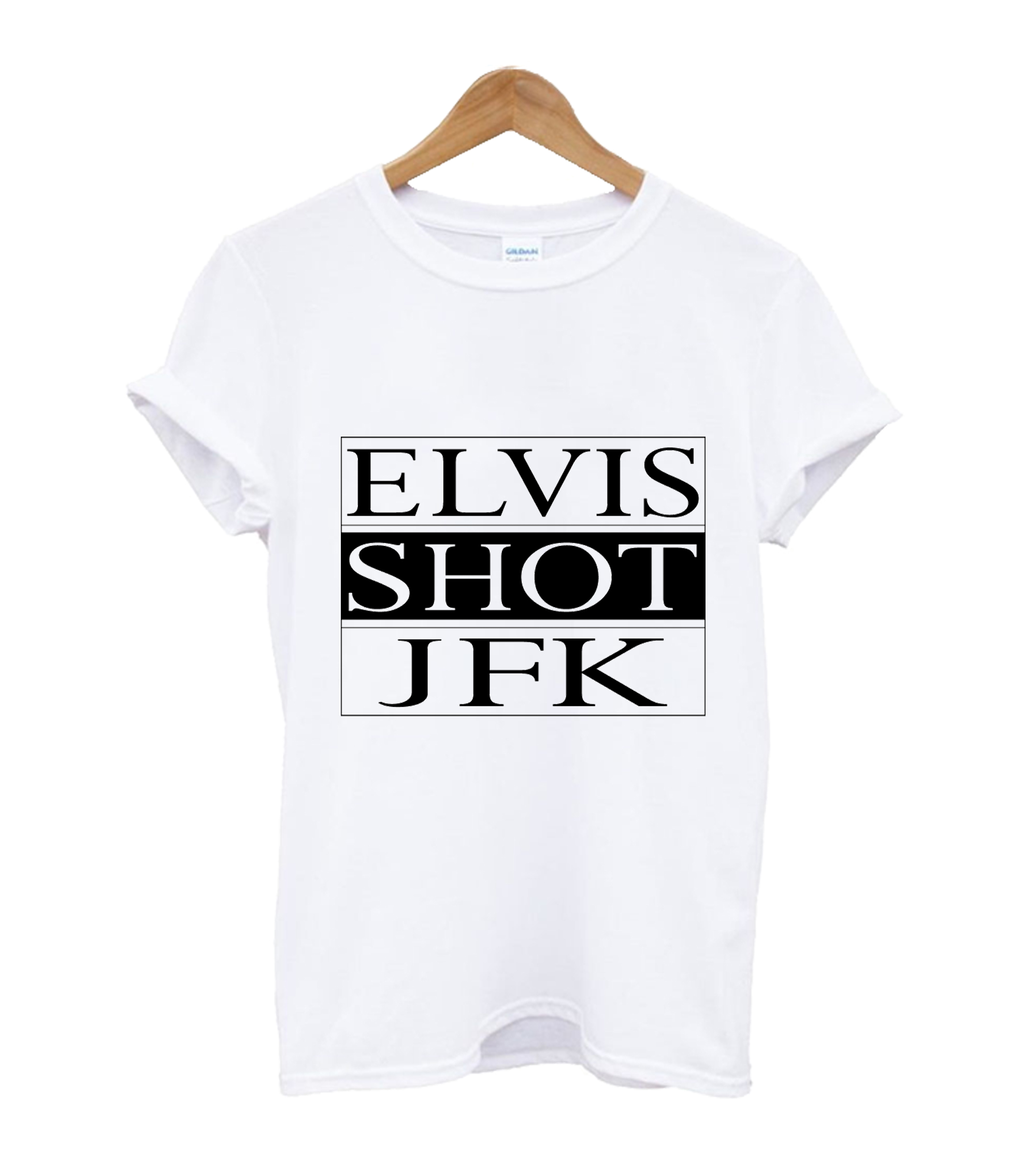 elvis shot jfk shirt