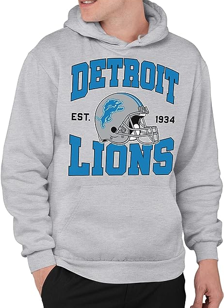 Detroit Lions Hoodie  Blue Pullover Hoodie